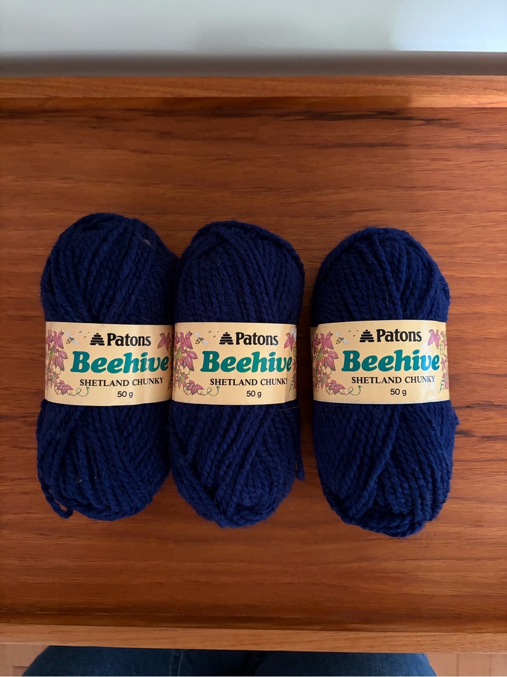 Patons Beehive Shetland Chunky Yarn in Deep Navy Blue